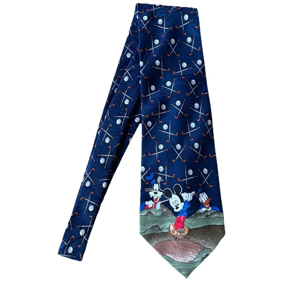 Men’s Tie Disney Golf Mickey Unlimited Goofy Donald Duck Golfing Balancine Inc
